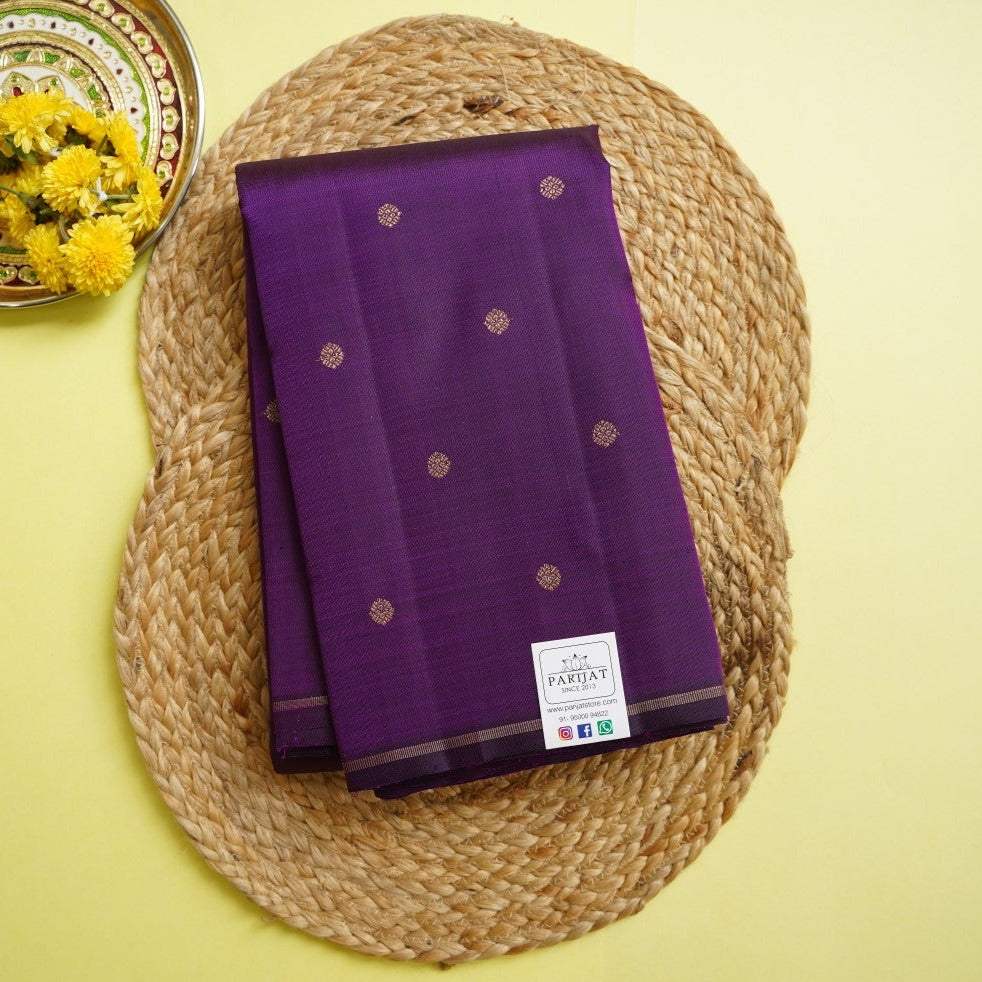 Purple Pure Kanchi Silk Saree PC10932