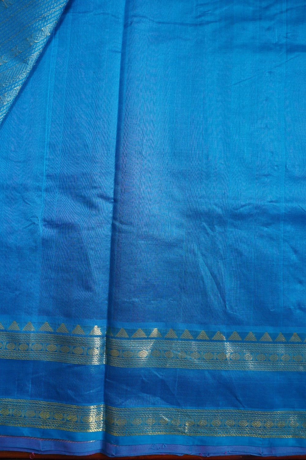 Purple Kanchi Silk Cotton Saree With Zari Border PC11066