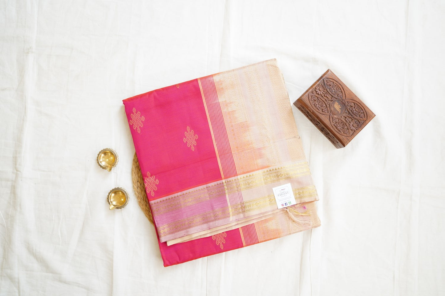 10 Yards Kanchi Handloom Silk Cotton Saree PC14524