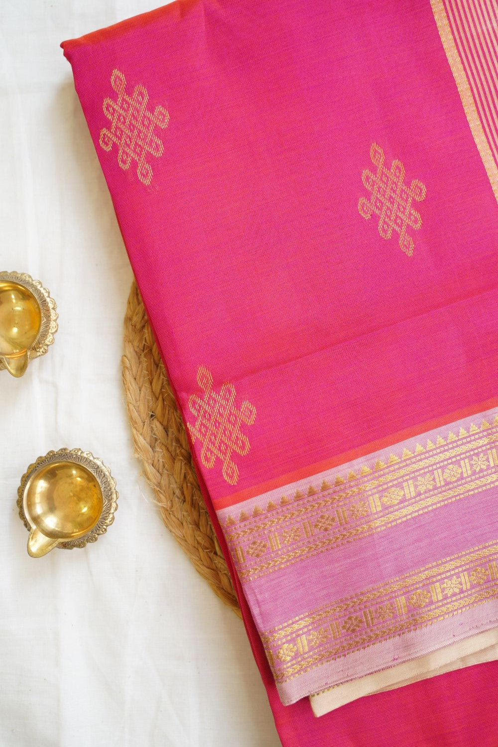 10 Yards Kanchi Handloom Silk Cotton Saree PC14524