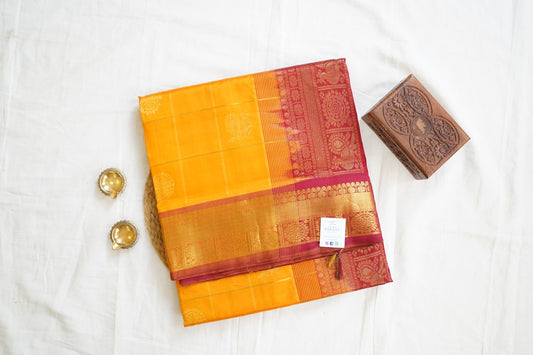 10 Yards  Kanchi Handloom Silk Cotton Saree PC14522