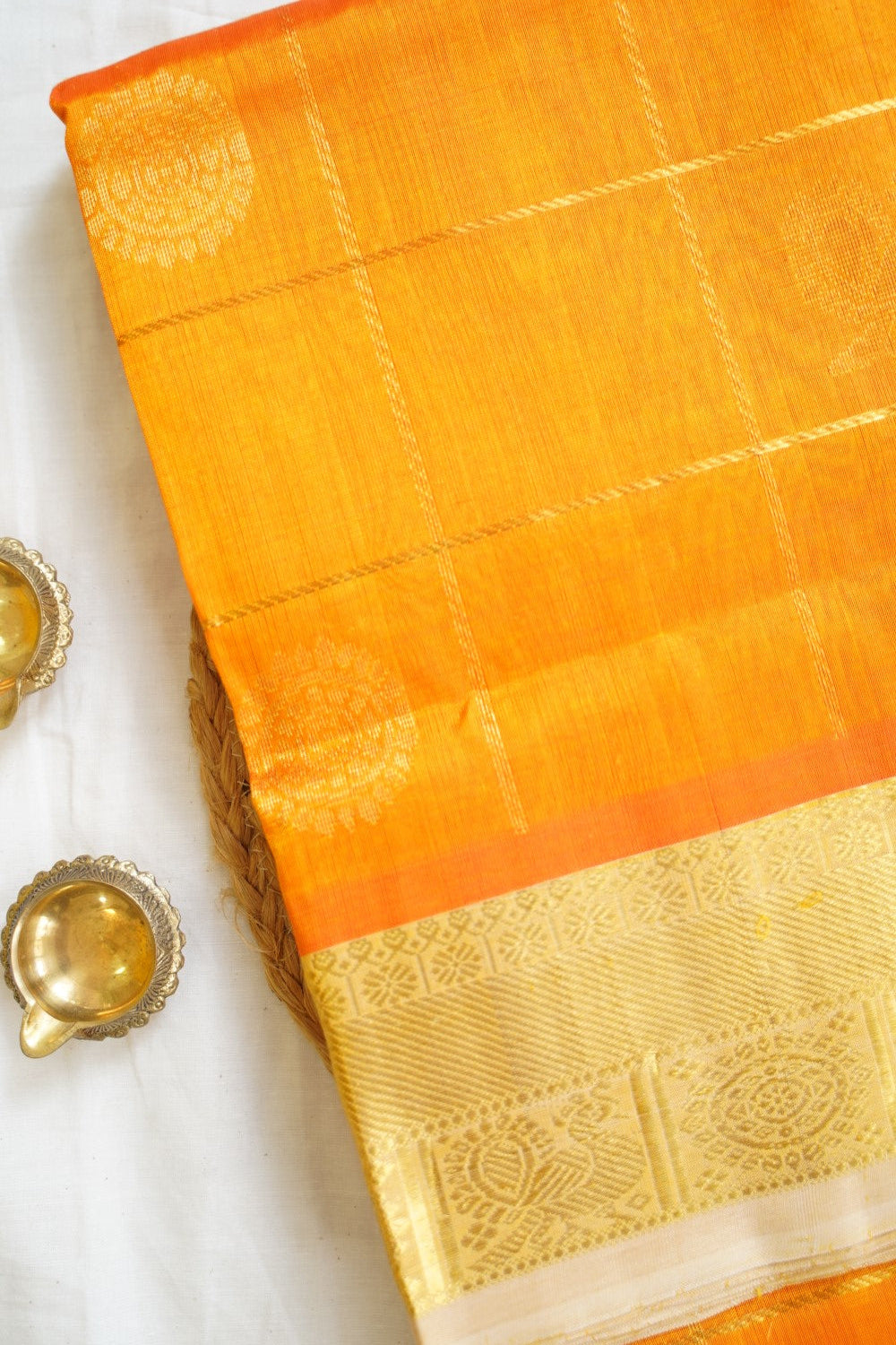 10 Yards Kanchi Handloom Silk Cotton Saree PC14521
