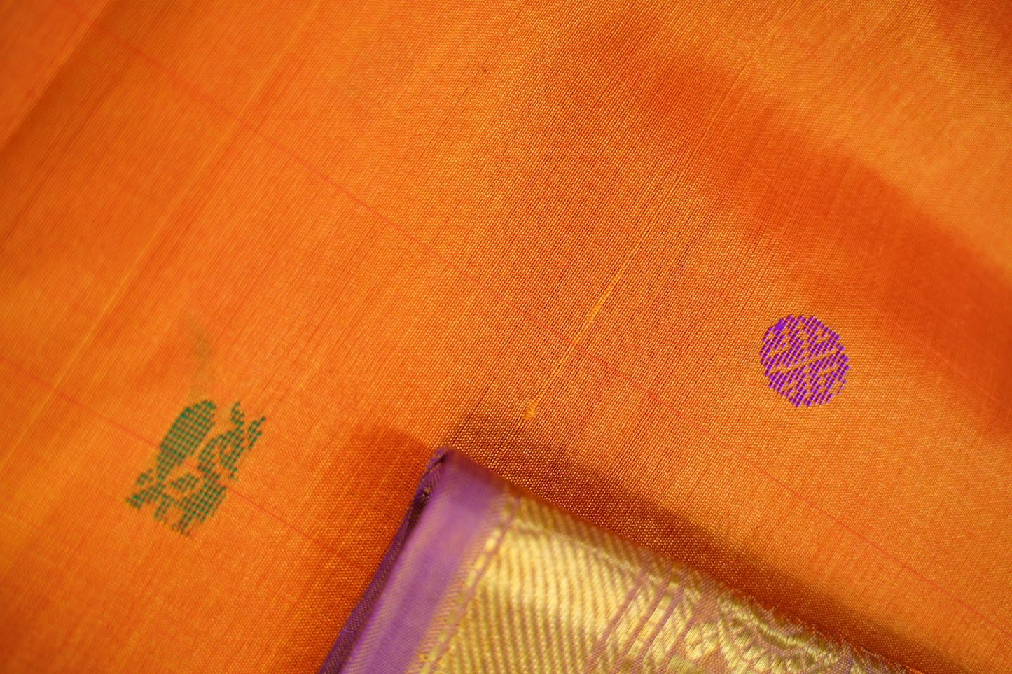 10 Yards Kanchi Handloom Silk Cotton Saree PC14515
