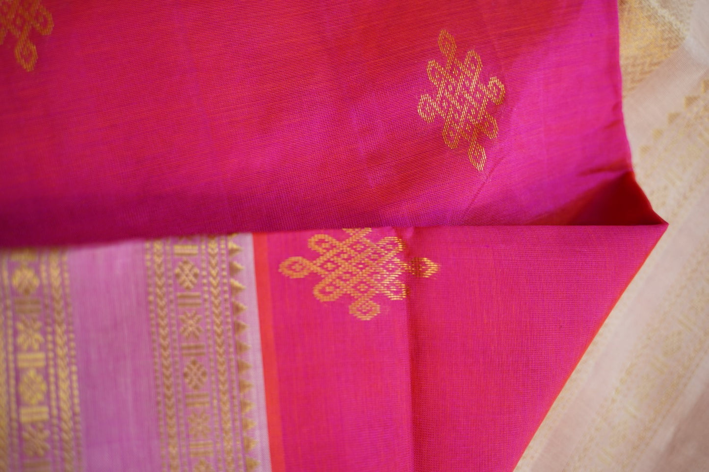 10 Yards Kanchi Handloom Silk Cotton Saree PC14524