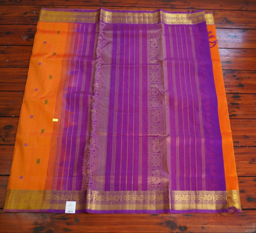 10 Yards Kanchi Handloom Silk Cotton Saree PC14515