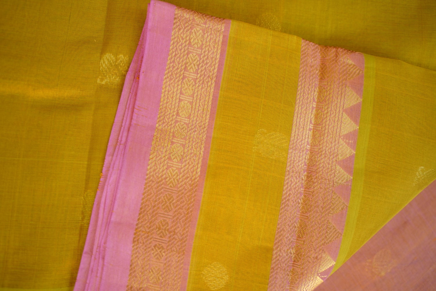 10 Yards Kanchi Handloom Silk Cotton Saree PC14514