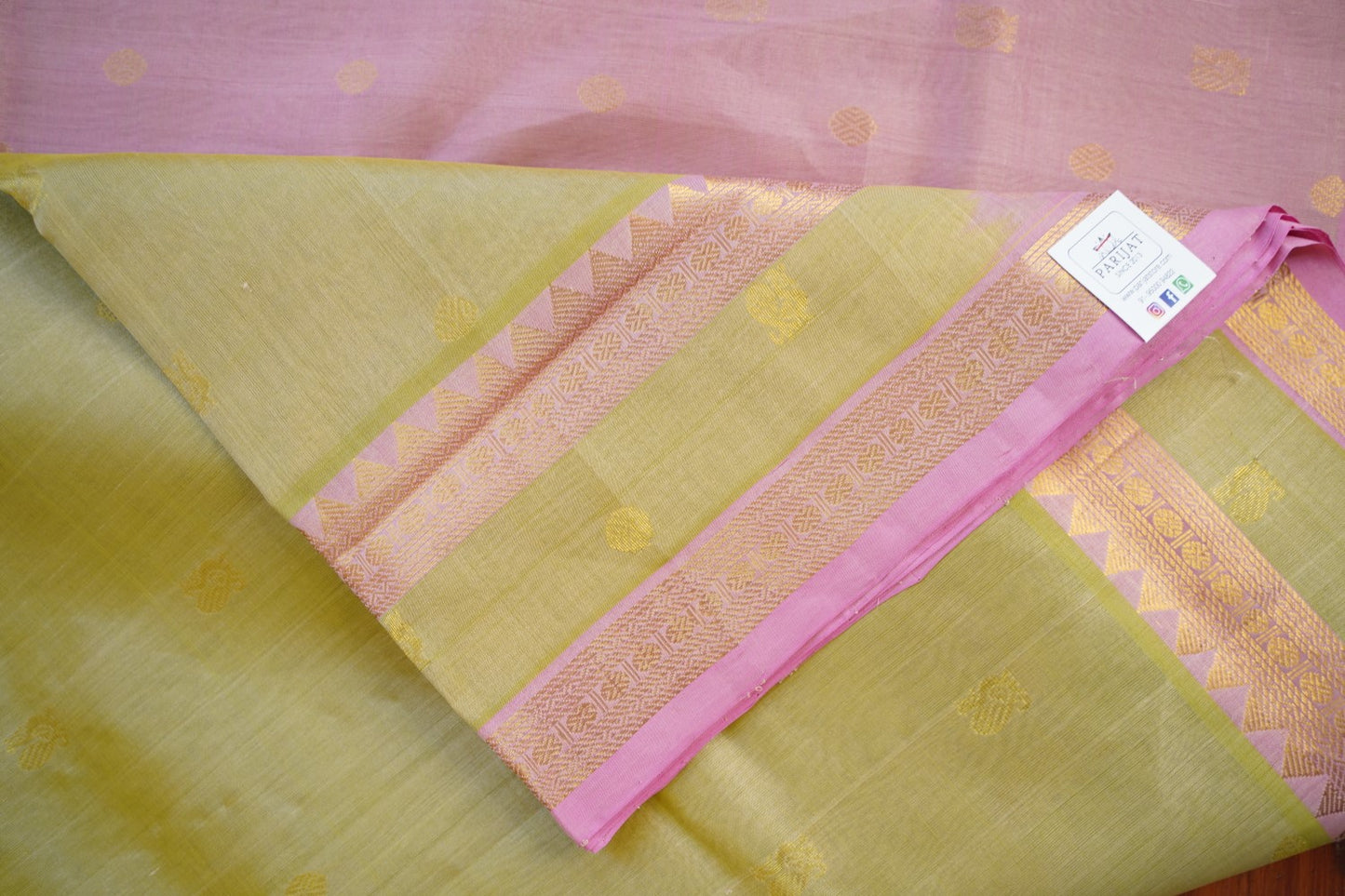 10 Yards Kanchi Handloom Silk Cotton Saree PC14511