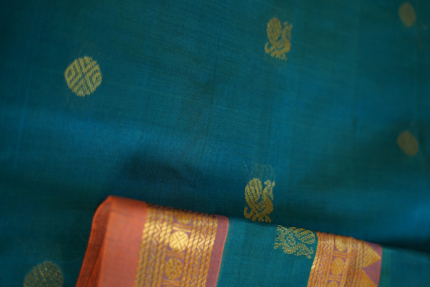 10 Yards Kanchi Handloom Silk Cotton Saree PC14520