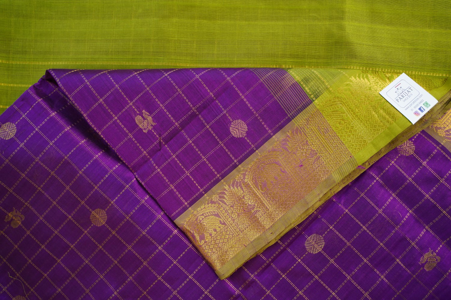 10 Yards Kanchi Handloom Silk Cotton Saree PC14525