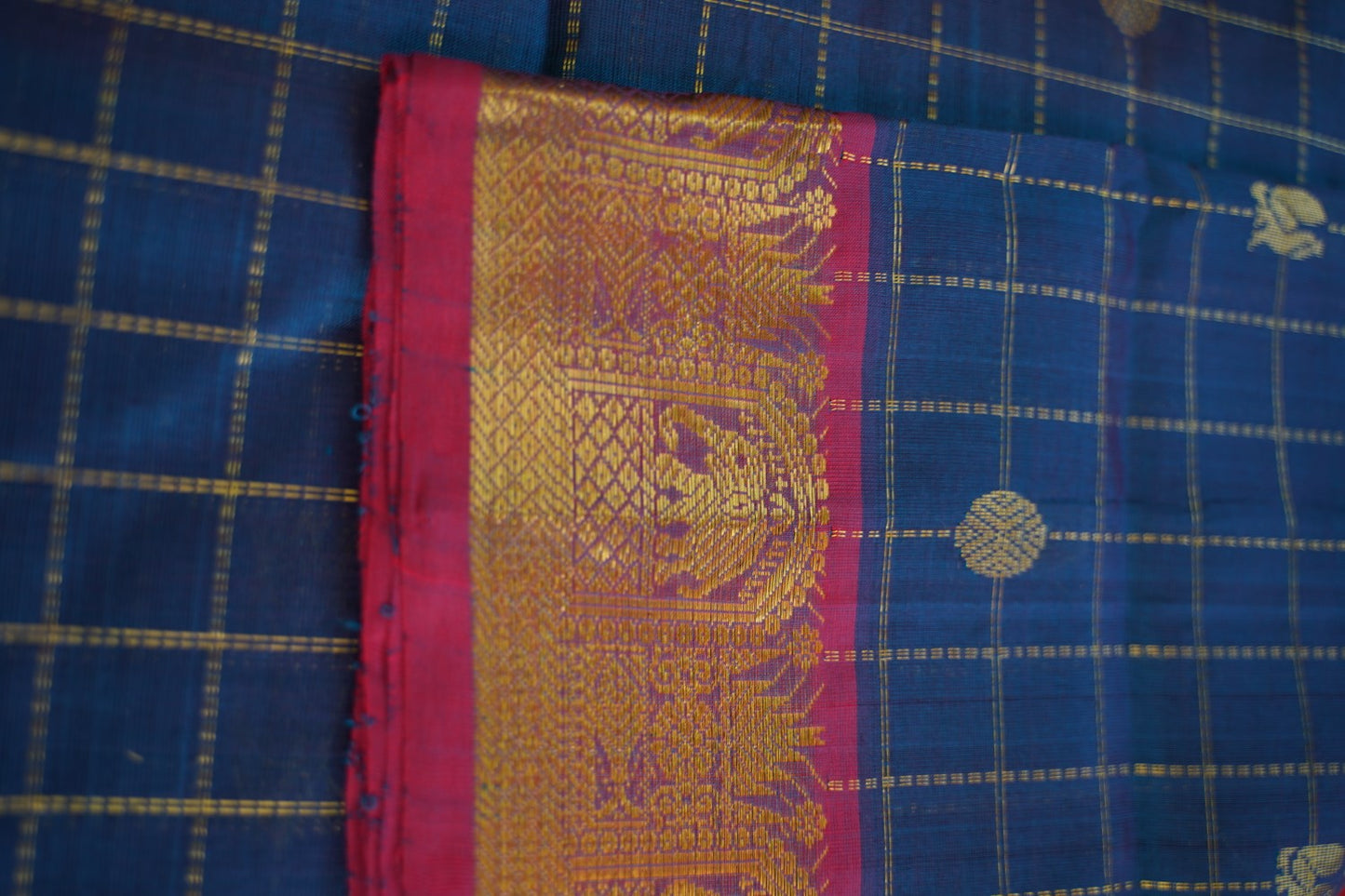 10 Yards Kanchi Handloom Silk Cotton Saree PC14526