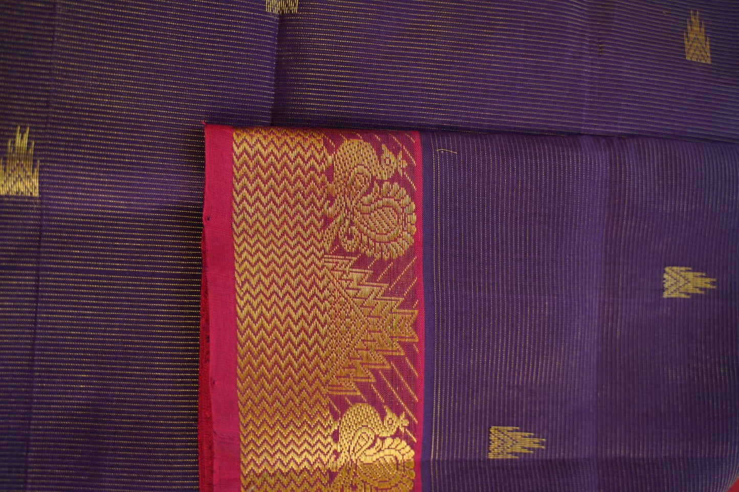 10 Yards Kanchi Handloom Silk Cotton Saree PC14518
