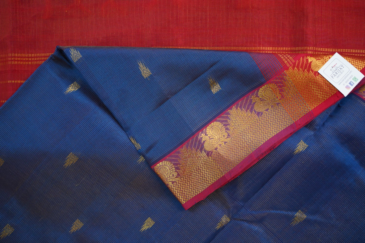 10 Yards Kanchi Handloom Silk Cotton Saree PC14517