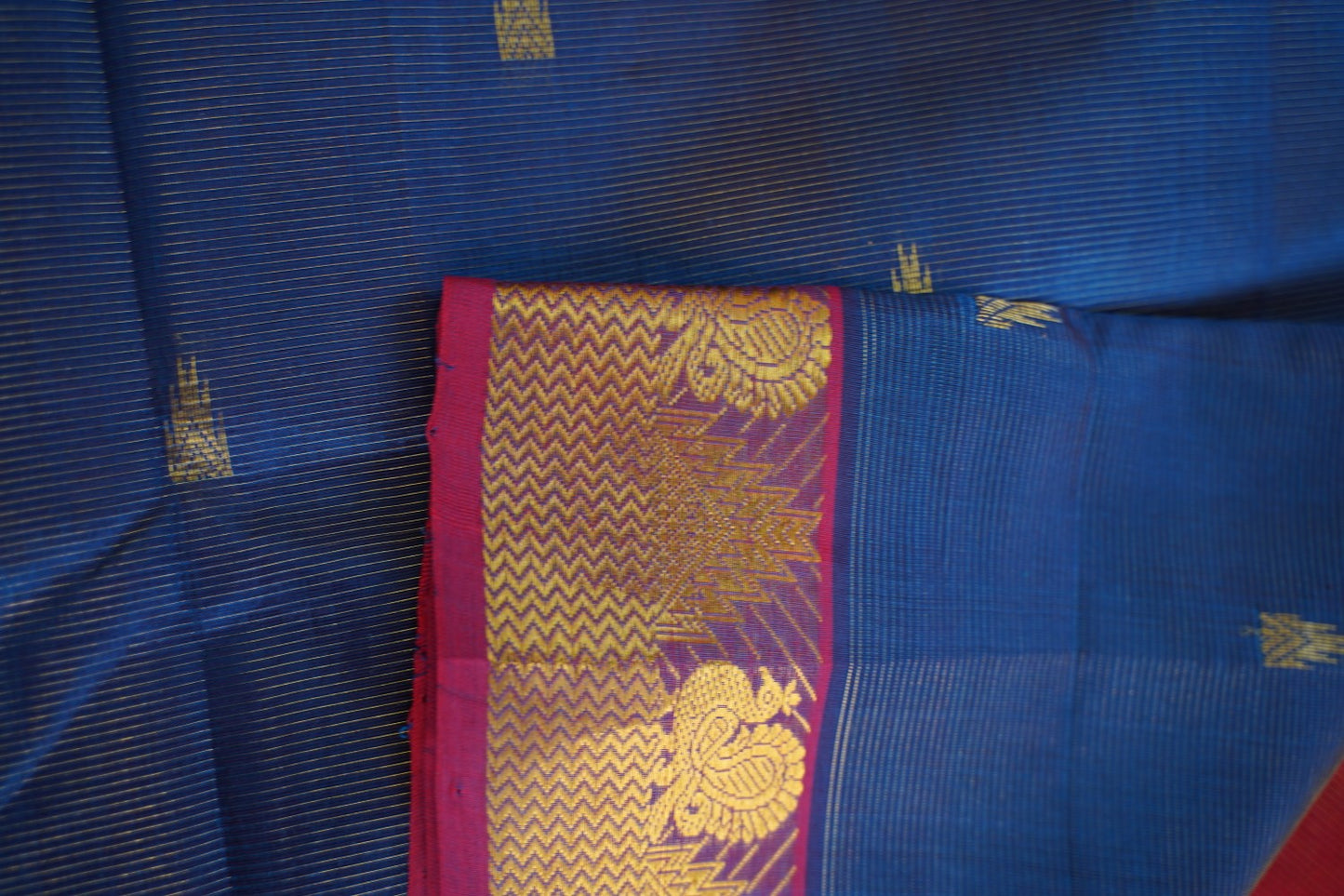 10 Yards Kanchi Handloom Silk Cotton Saree PC14517