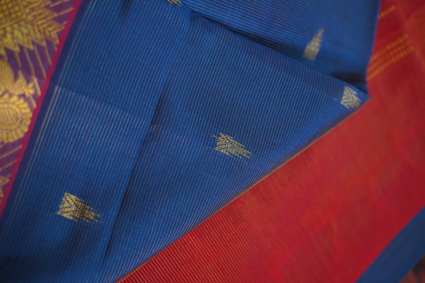10 Yards Kanchi Handloom Silk Cotton Saree PC14517
