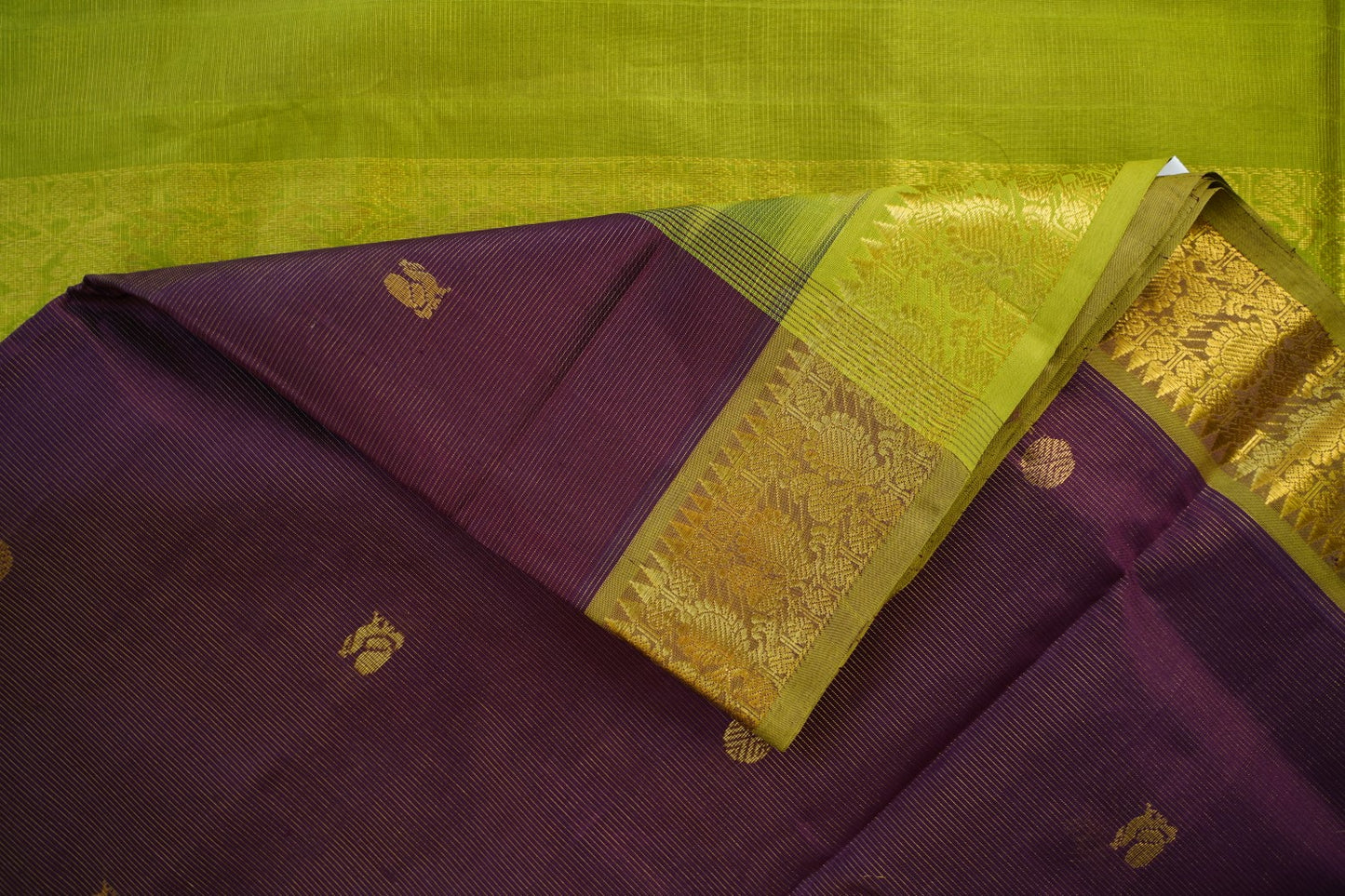 10 Yards Kanchi Handloom Silk Cotton Saree PC14516