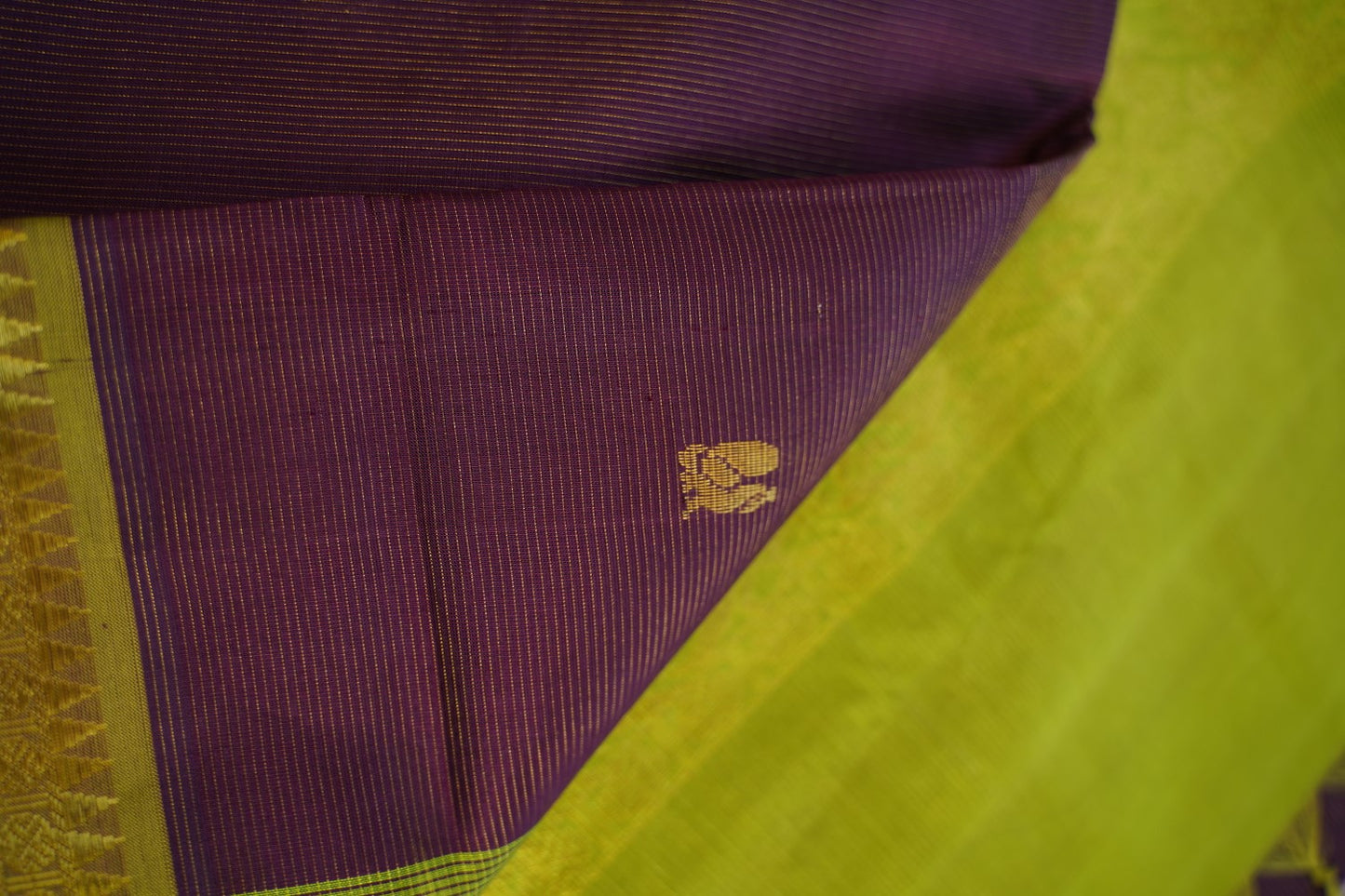 10 Yards Kanchi Handloom Silk Cotton Saree PC14516