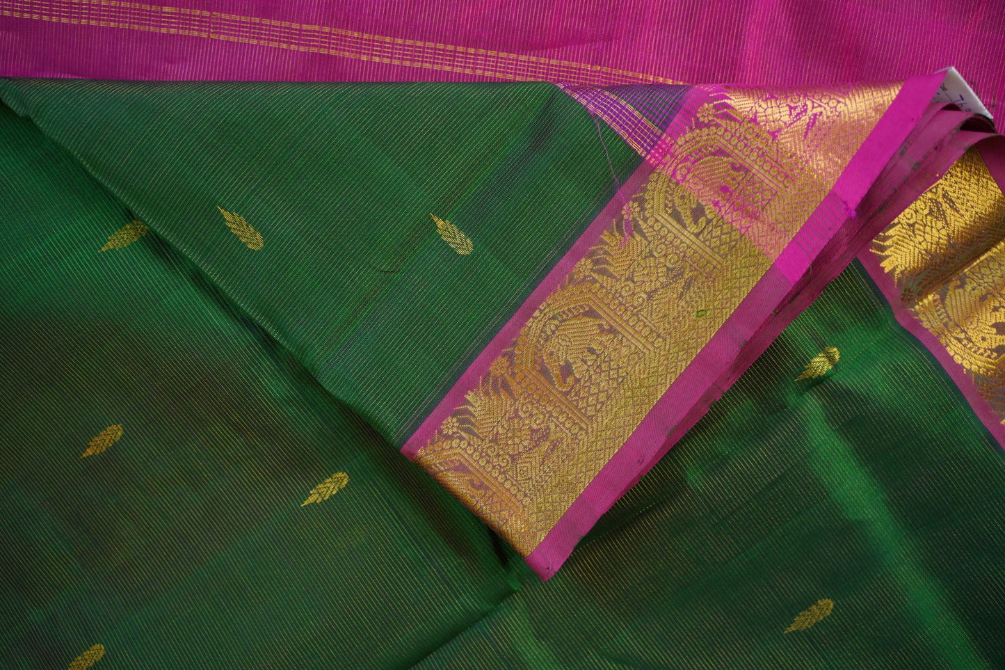 10 Yards Kanchi Handloom Silk Cotton Saree PC14519