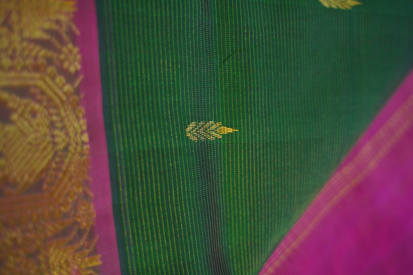 10 Yards Kanchi Handloom Silk Cotton Saree PC14519