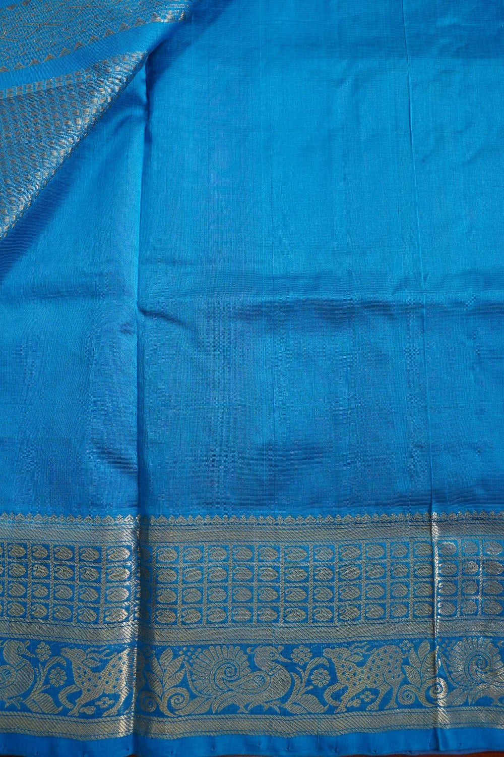 Maroon  Kanchi  Checks Silk Cotton  Saree With Zari Border  PC11022