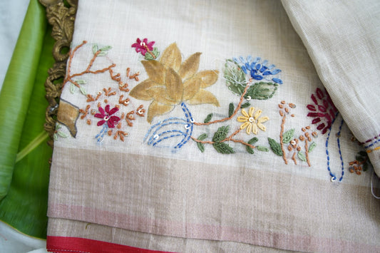 Linen Cotton Saree PC18207