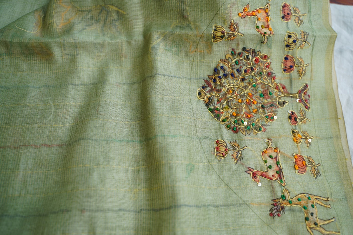 Linen Cotton Saree PC18251