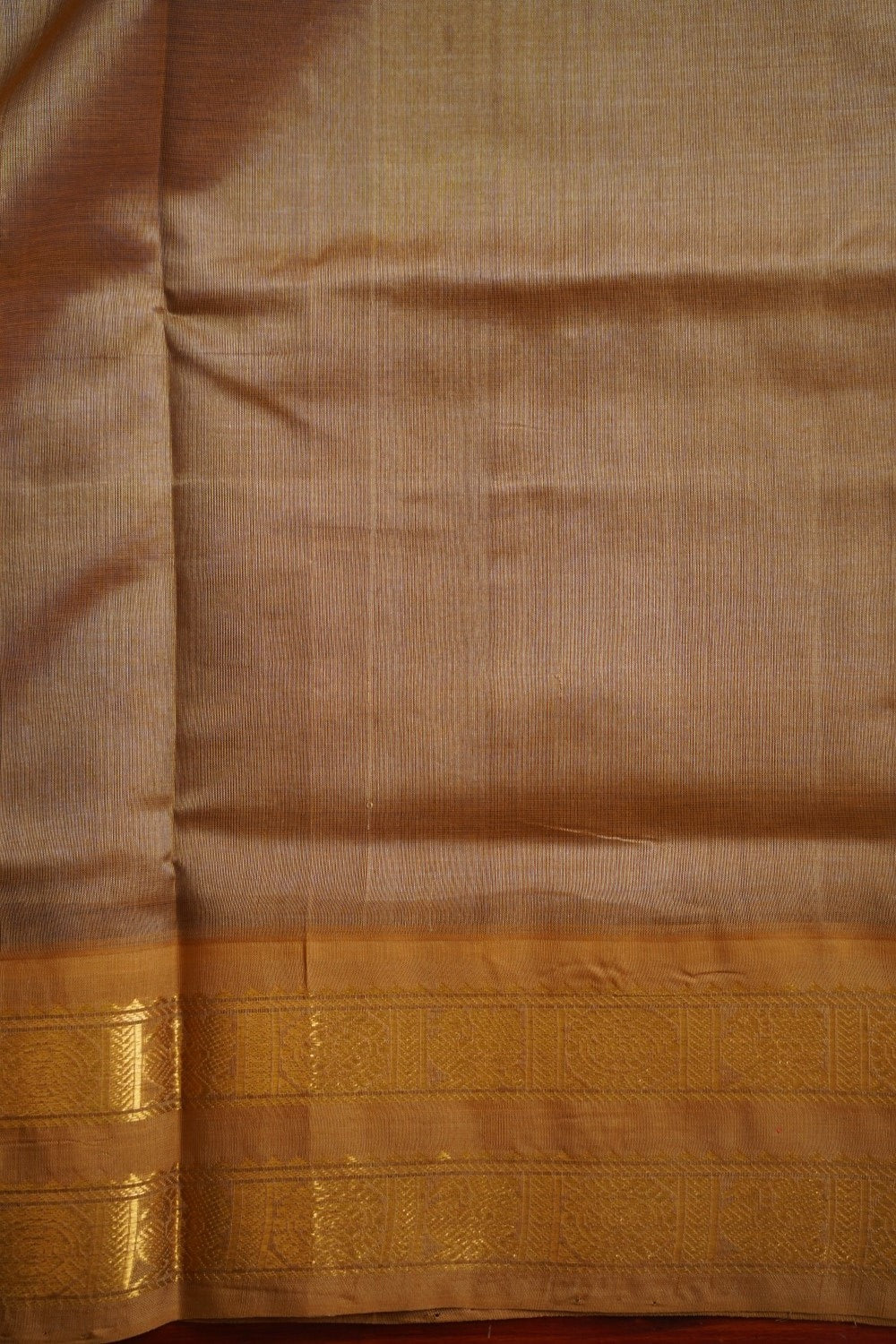 Ink Blue Kanchi Silk Cotton Saree With Zari Border PC10791