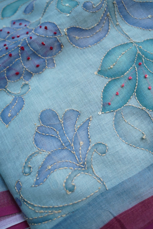Linen Cotton Saree PC18237
