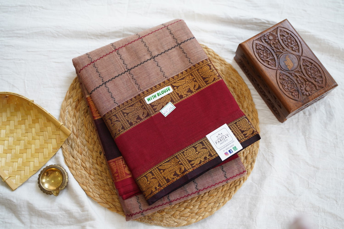 Chettinad handloom Cotton Saree PC16261