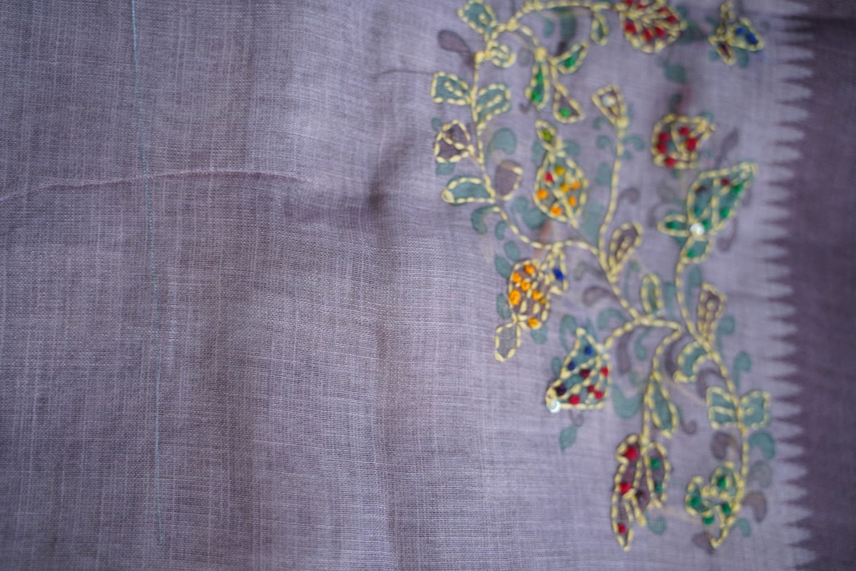 Linen Cotton Saree PC18236