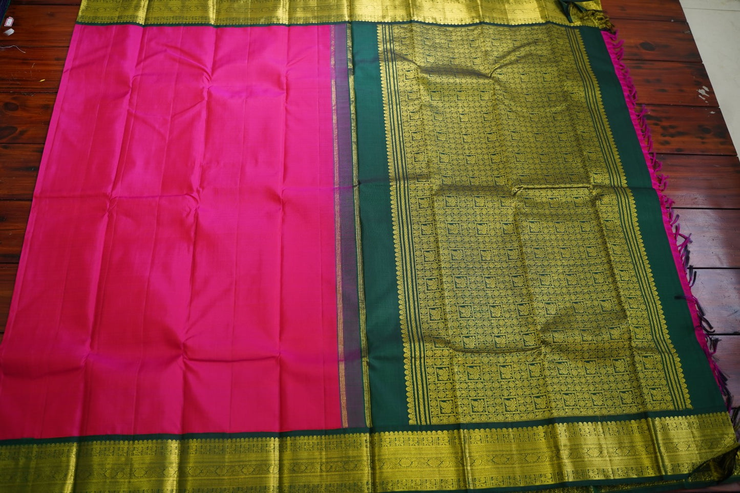 Magenta  Pink  Pure Kanchi Silk Saree PC11362