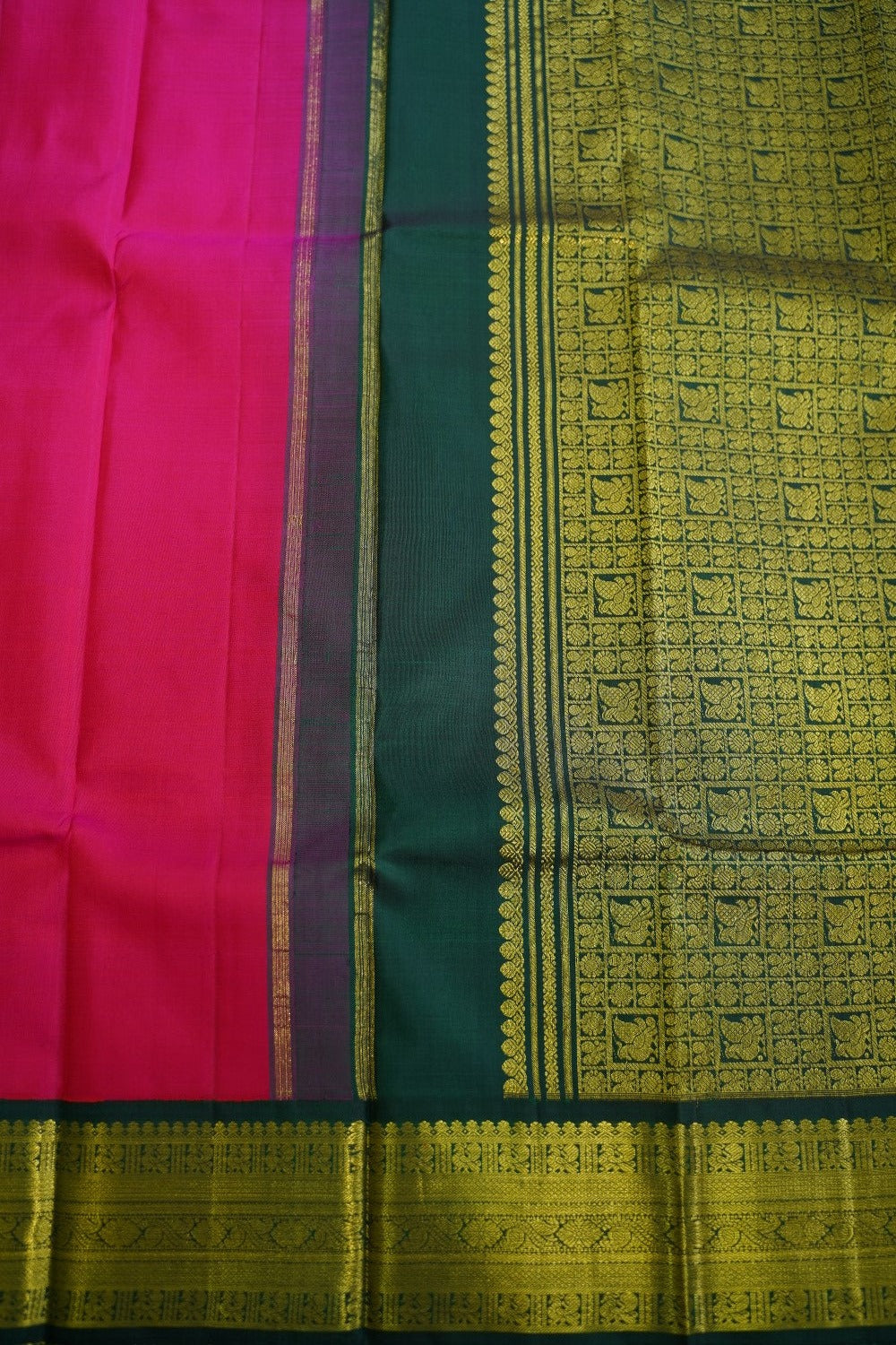 Magenta  Pink  Pure Kanchi Silk Saree PC11362