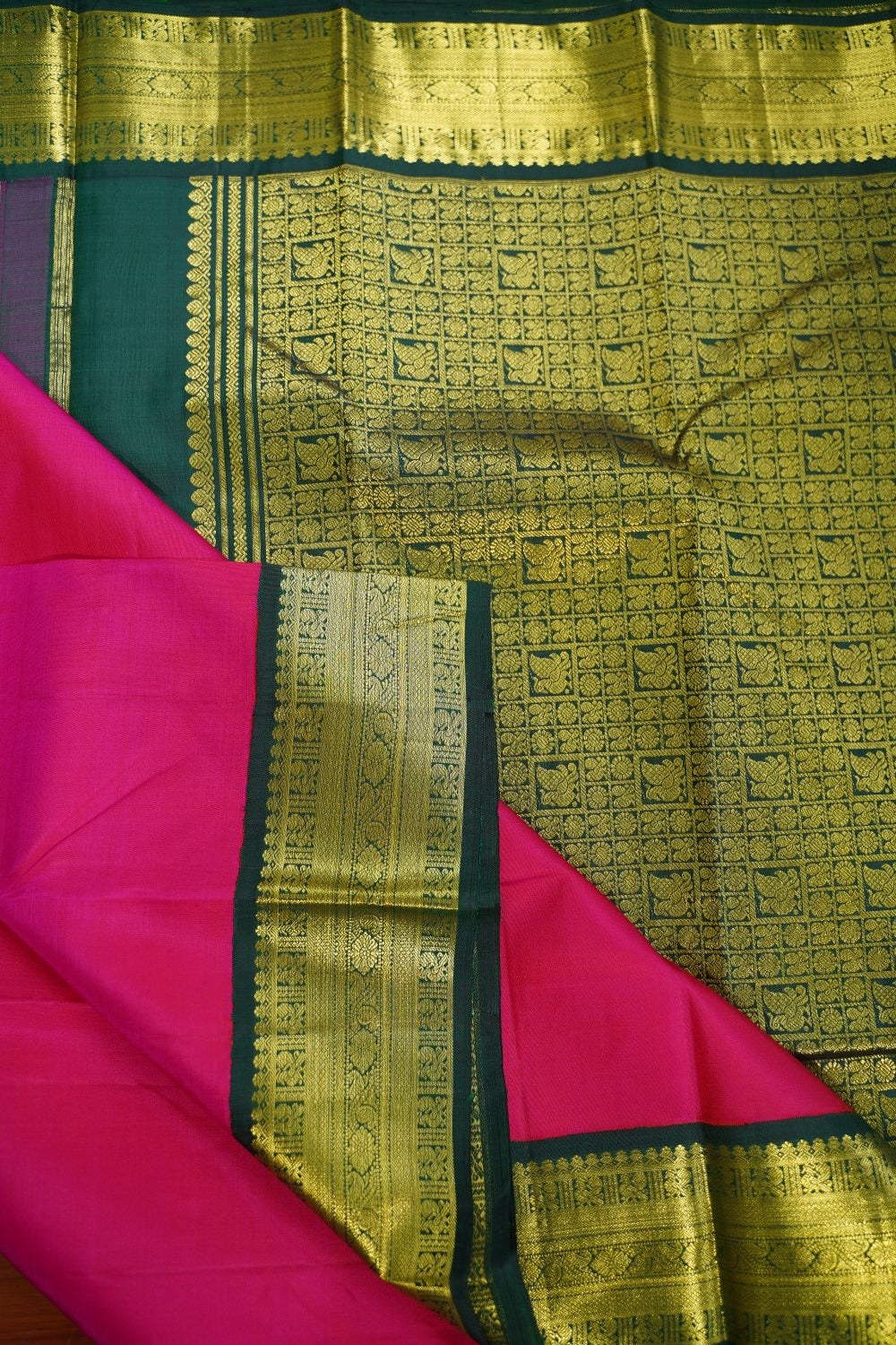 Magenta  Pink  Pure Kanchi Silk Saree PC11362