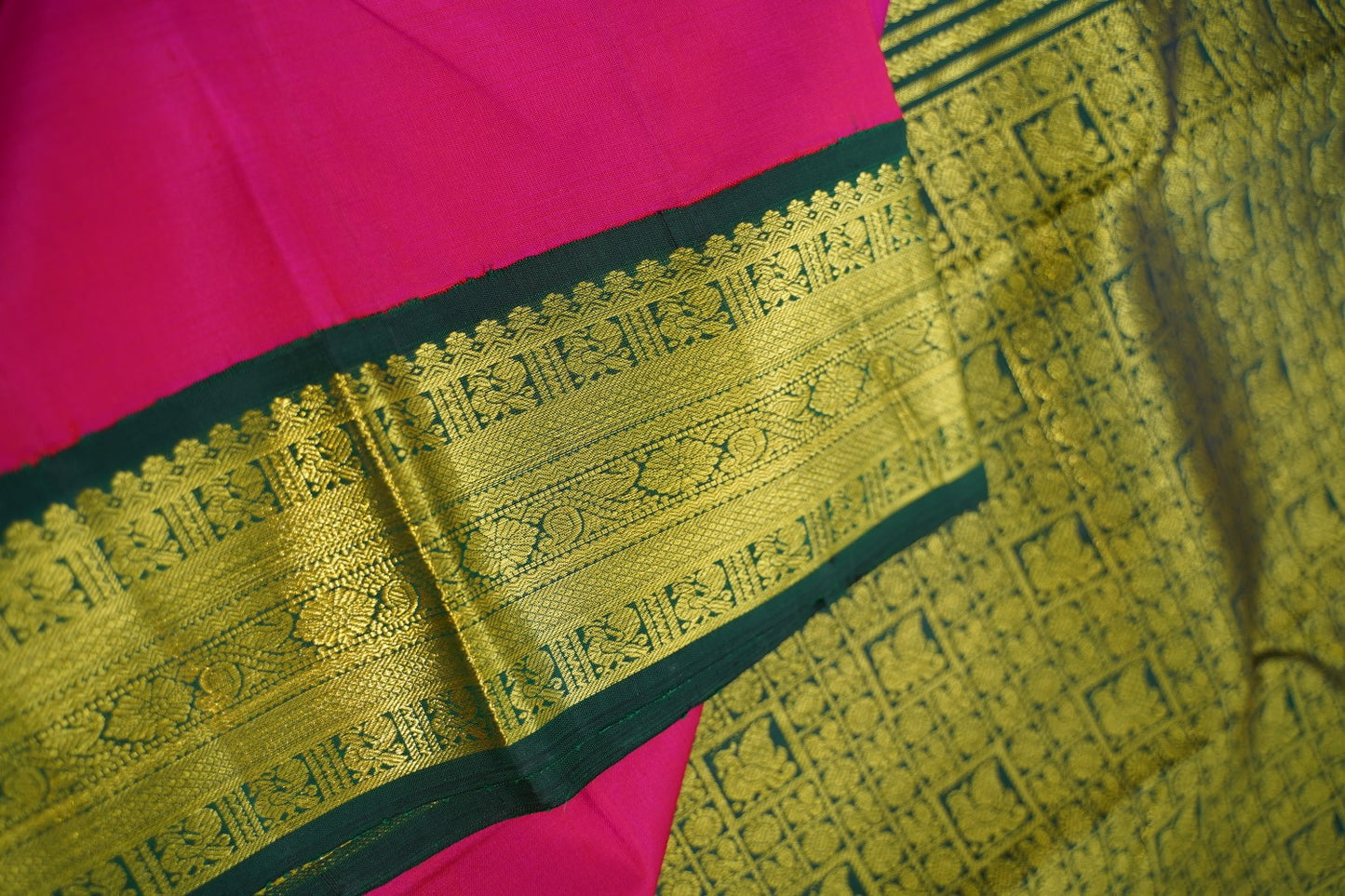 Magenta  Pink  Pure Kanchi Silk Saree PC11362