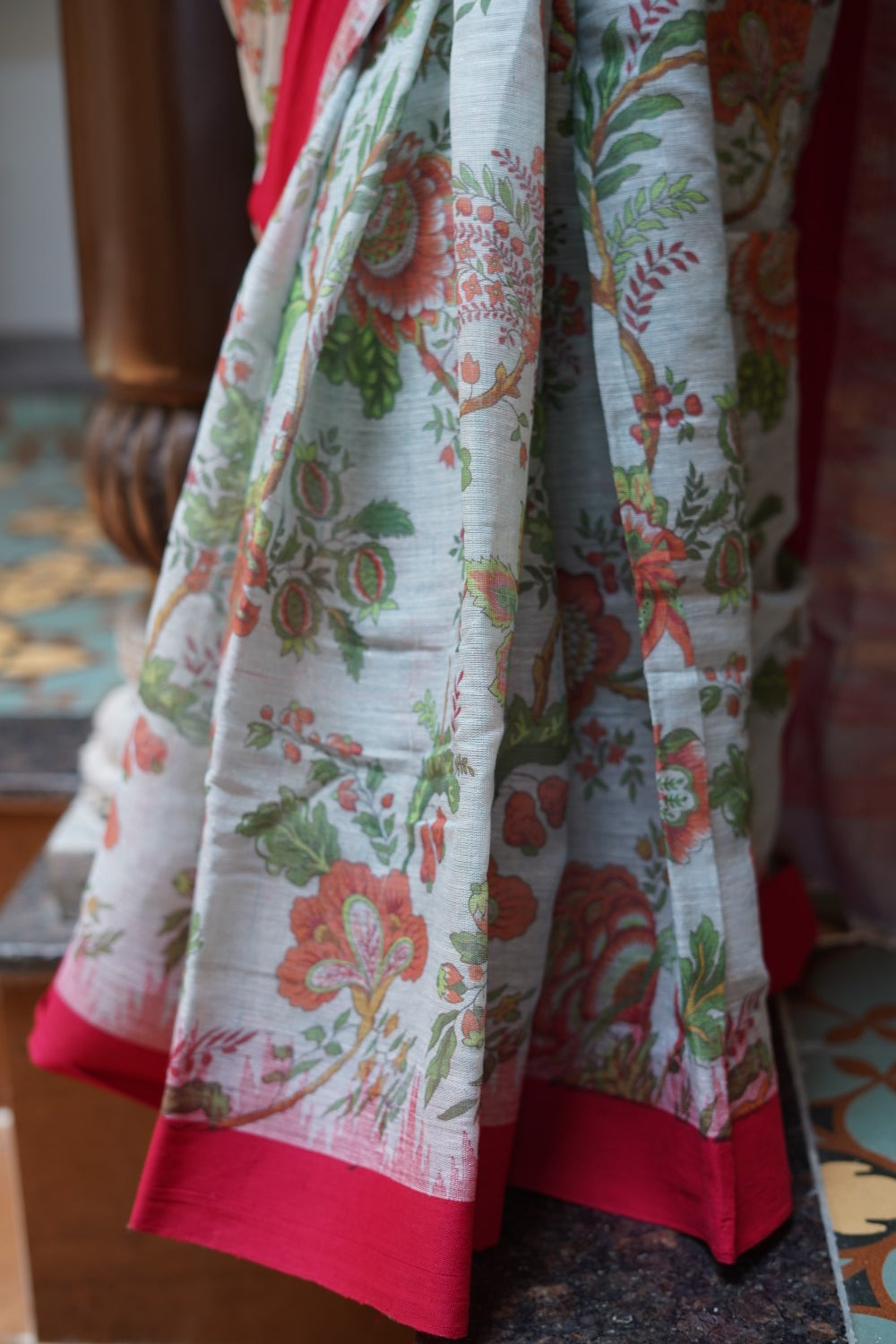Block Printed Ponduru handloom Cotton Saree PC14688