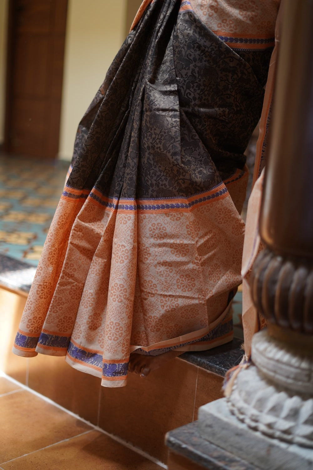 Block Printed Kanchi Silk Cotton Saree PC14702