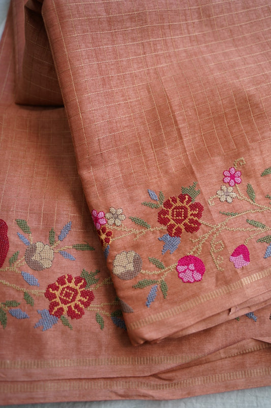 semi tussar saree PC18364