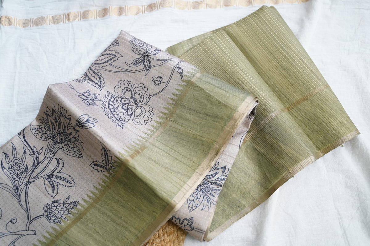 semi tussar saree PC18390