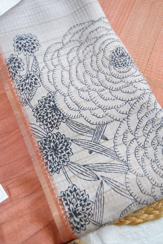 semi tussar saree PC18388