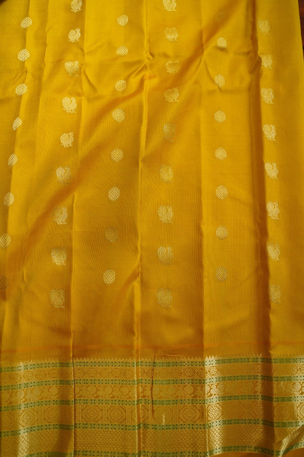 Cream Color Gadwal Silk Saree PC11609