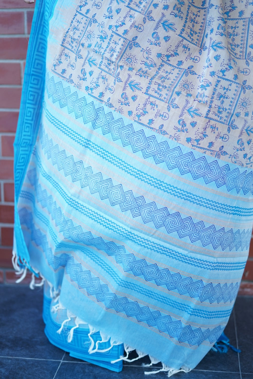 Block Printed Kanchi Cotton Saree PC14699