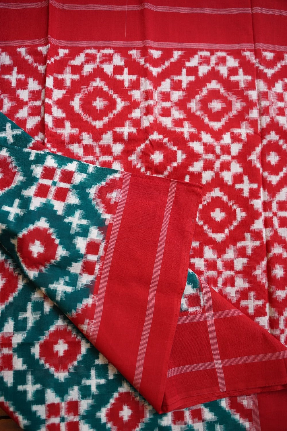 Telia Rummal Ikat handloom Cotton Saree PC11599