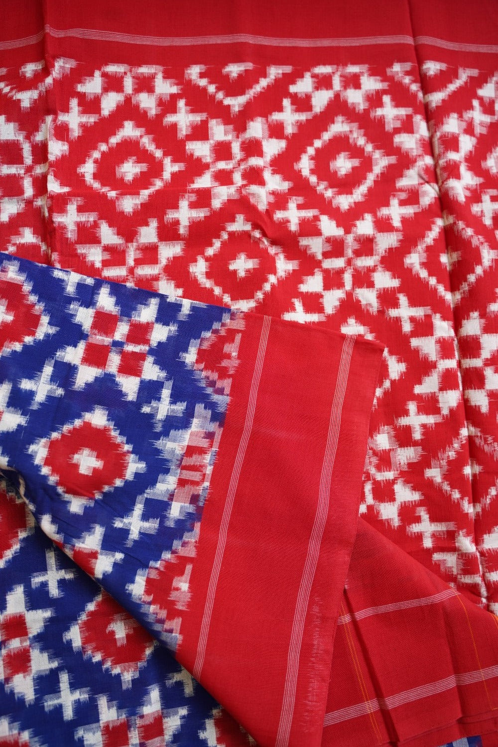 Telia Rummal Ikat handloom Cotton Saree PC11600