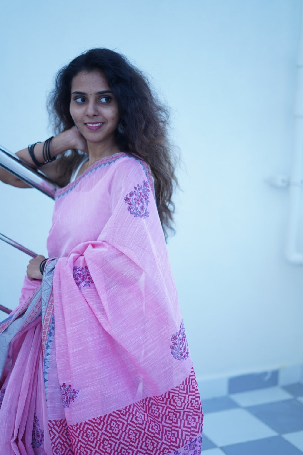 Block Printed Chettinad Cotton Saree PC14707