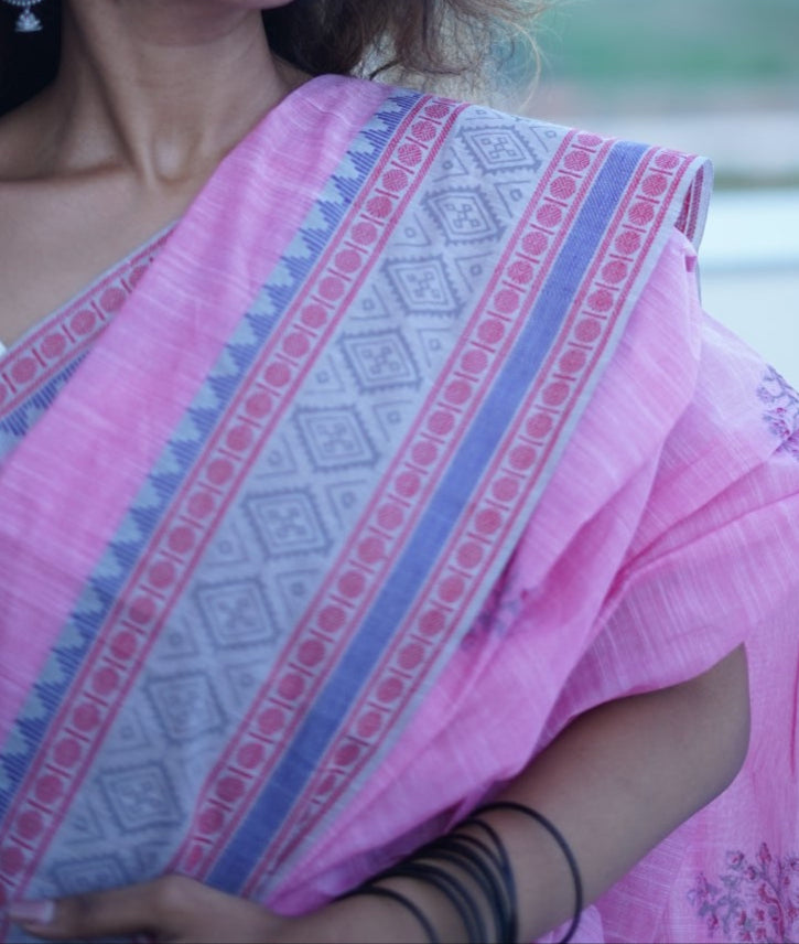 Block Printed Chettinad Cotton Saree PC14707