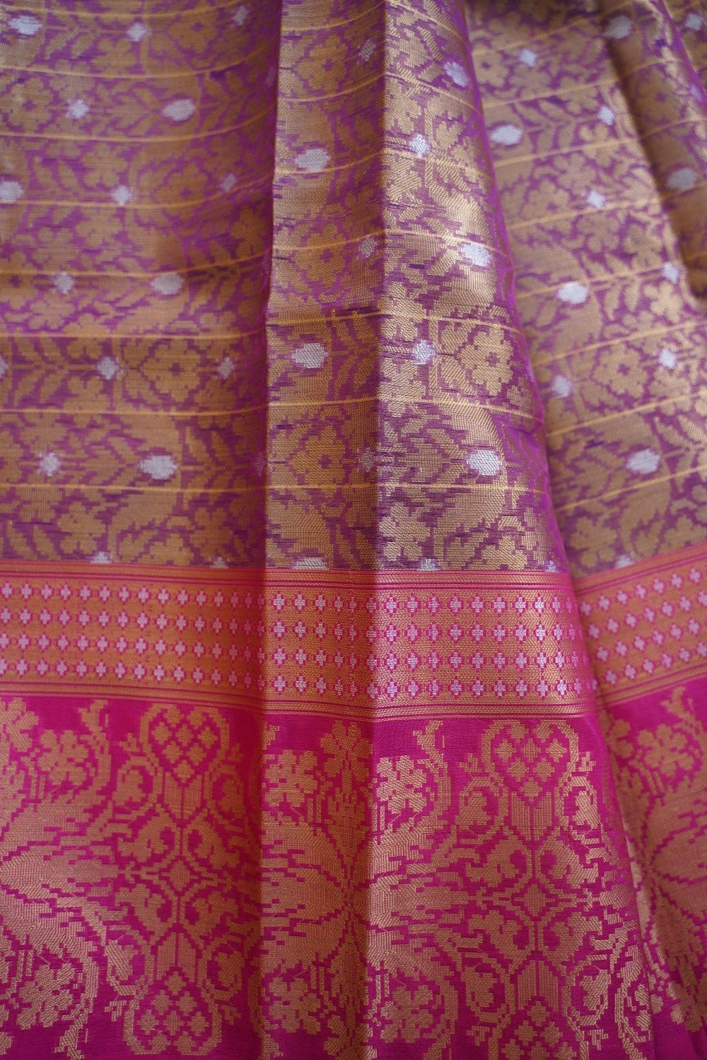 Silver Blue Banarasi Tissue Silk Saree PC11651