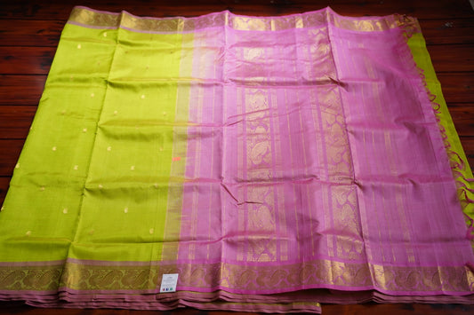 10 Yards Kanchi Handloom Silk Cotton Saree PC11106