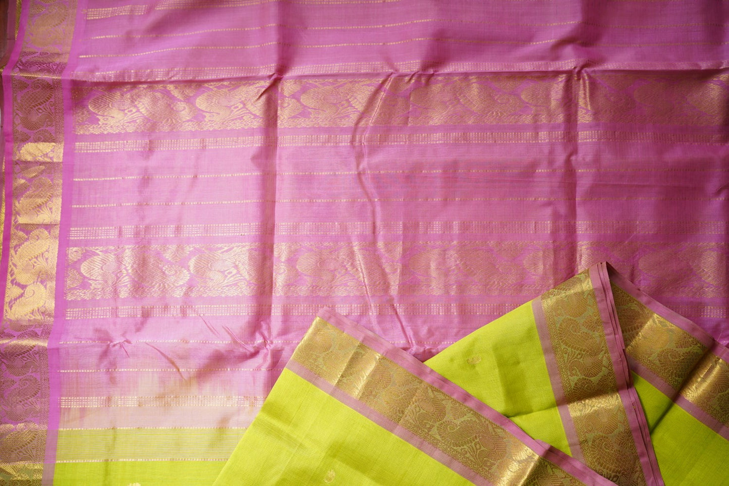 10 Yards Kanchi Handloom Silk Cotton Saree PC11106