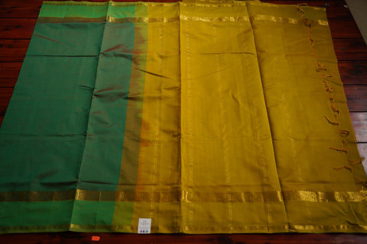 Mandhulir Green Kanchi Semi Silk Cotton Saree PC11127