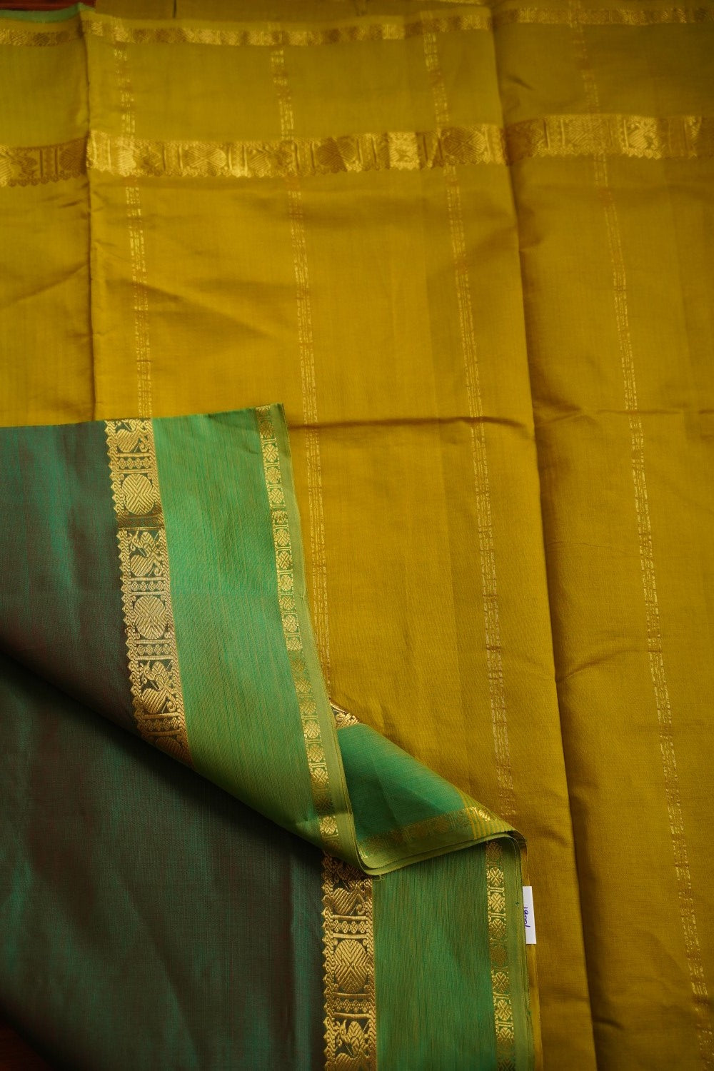 Mandhulir Green Kanchi Semi Silk Cotton Saree PC11127