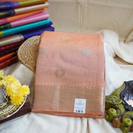 Biscuit brown Banarasi silk cotton  Saree  PC11764